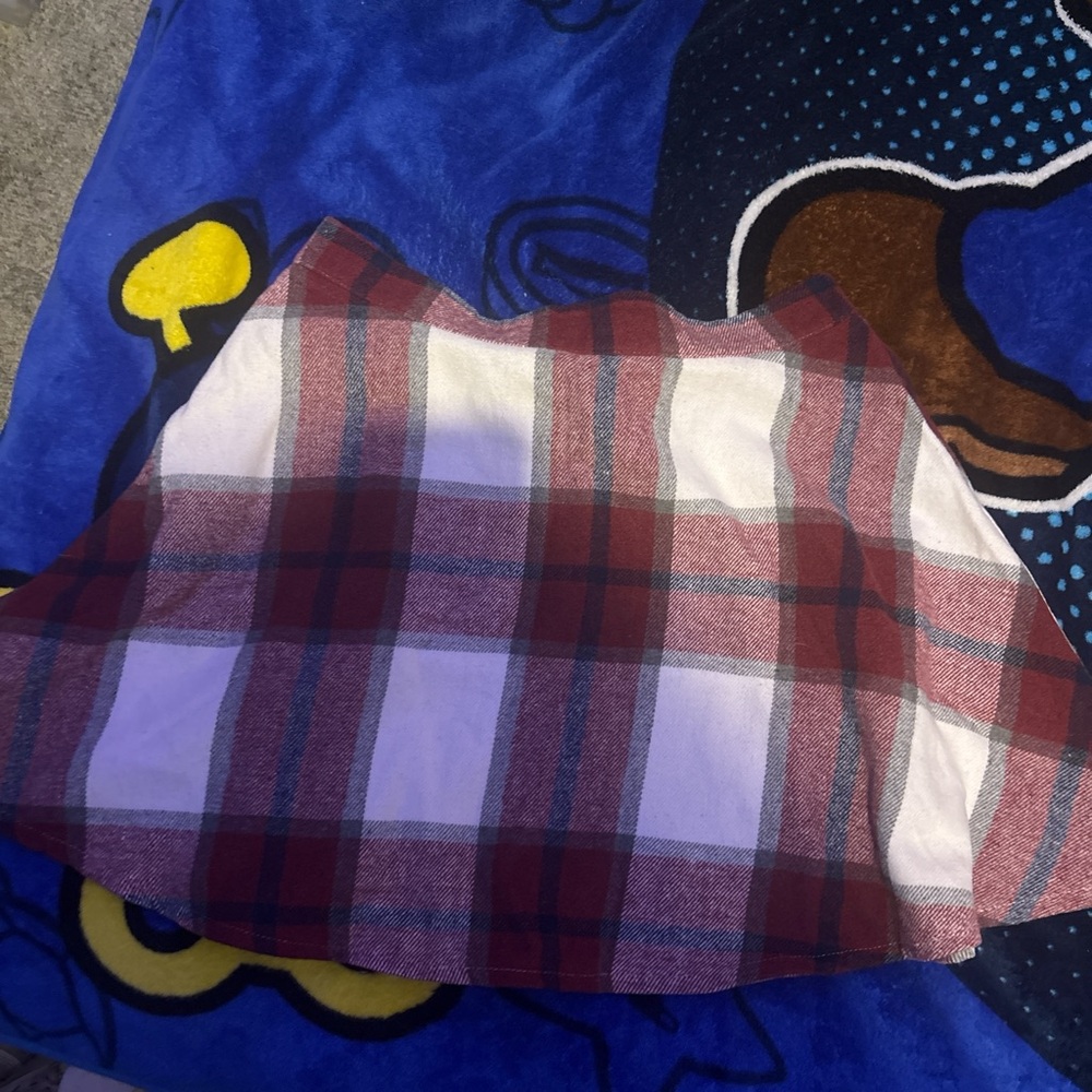 Plaid Women's Skirt in Red and White
